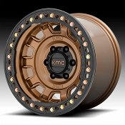 KMC KM236 Tank Beadlock Matte Bronze Custom Truck Wheels